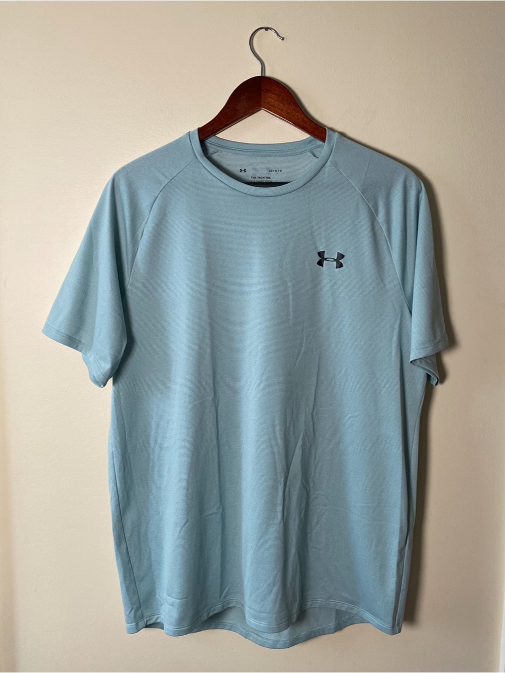 Under Armour Men’s Athletic The Tech Tee T-Shirt Aqua Light Blue Size Large